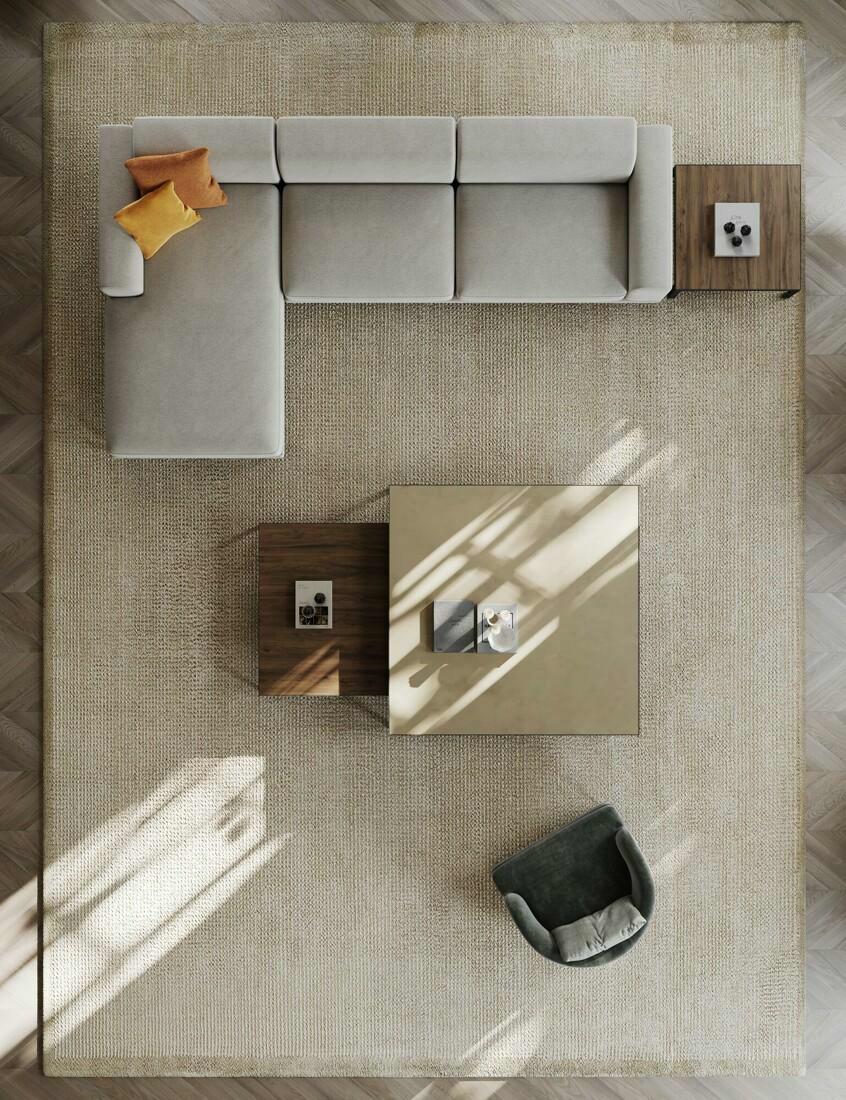 NORA SOFA - LAGO COFFEE TABLES - ALTI CLASSIC LOUNGE