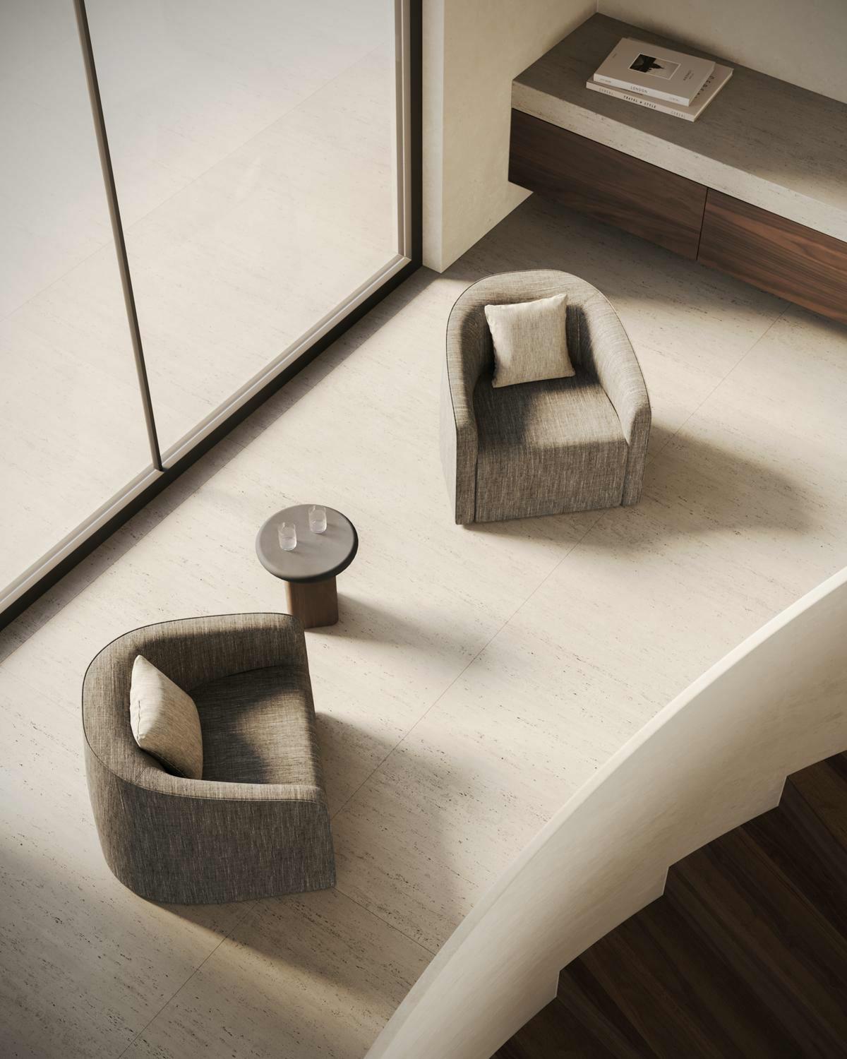 arden lounge chair - pillar coffee table