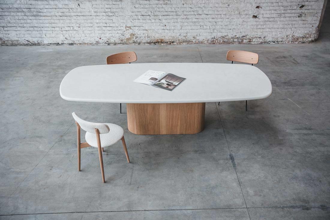 Palermo dining table - Salt mortex
